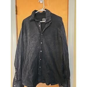 Black Hearts Brigade Men Long Sleeve Gunmetal Black XL Shirt